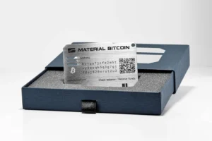 Caja de presentación de material bitcoin